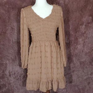 Gaevet NWT Popcorn Brown Dress
